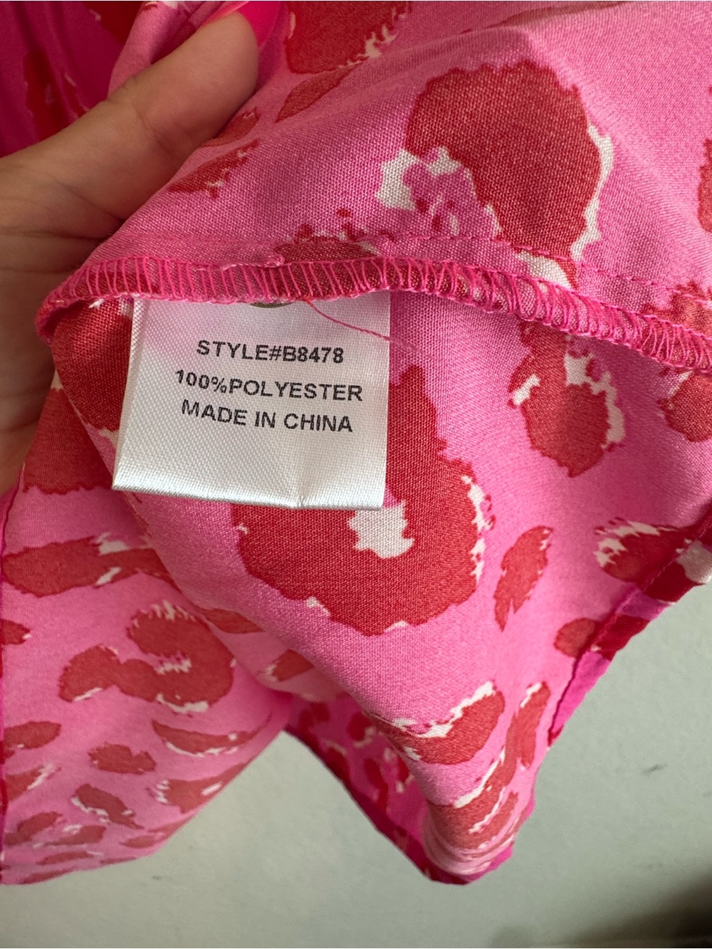 Hot Pink Leopard Animal Print Babydoll Dress - Picture 6 of 6